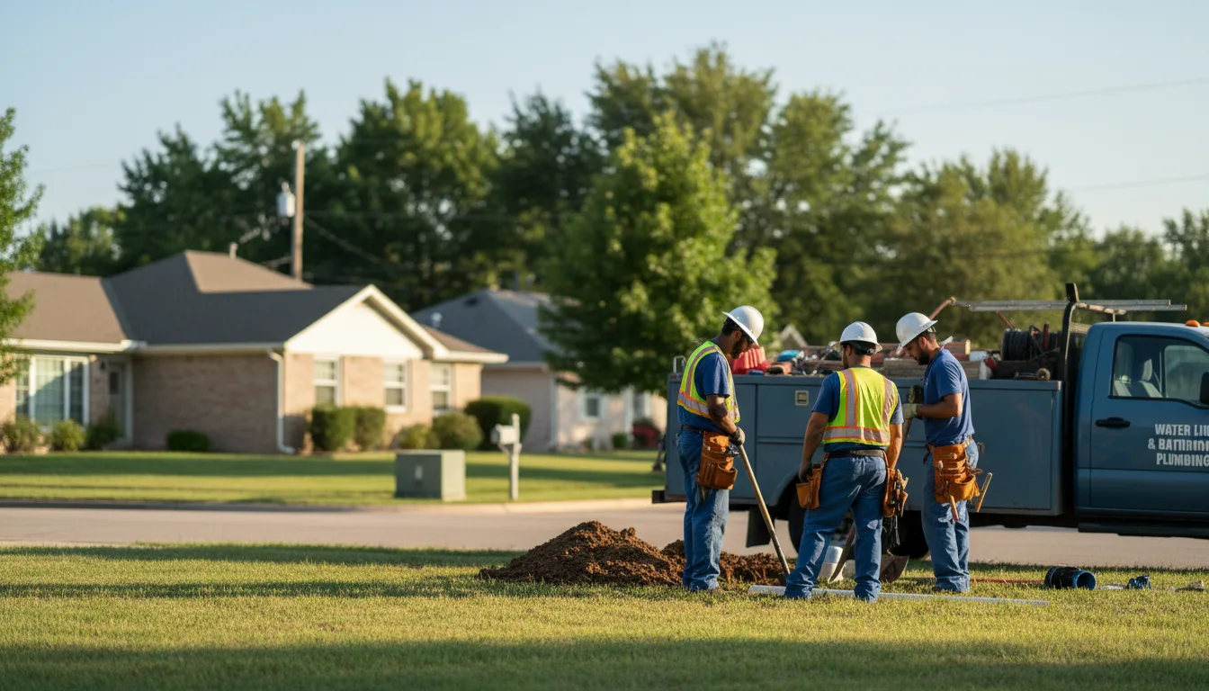 Residential water line and bathroom plumbing service in Portland, TN